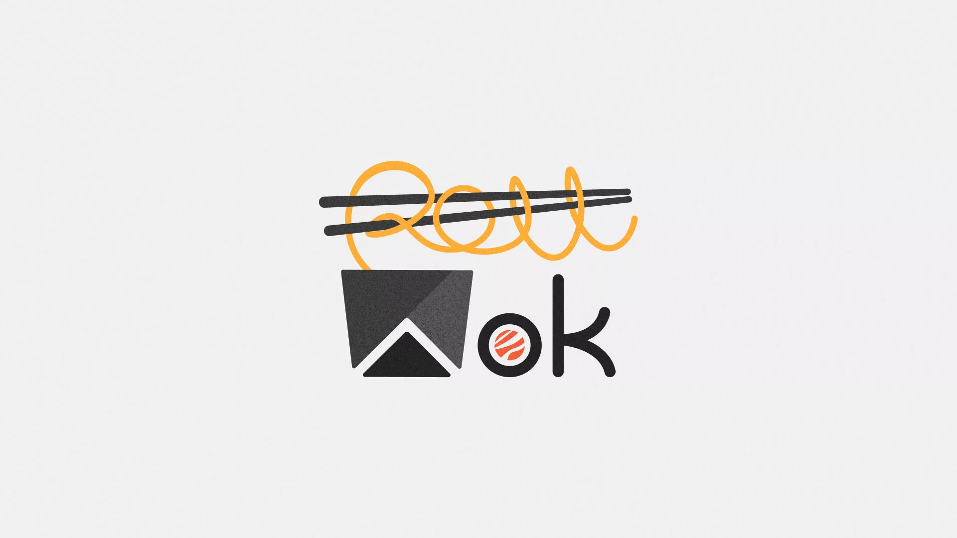 Разработка логотипа суши-бара «Roll Wok Club» в Чаплыгине